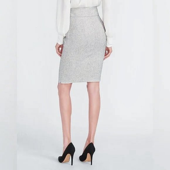 NWOT Express High Waisted Textured Zip Side Pencil Skirt - Picture 2 of 6